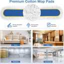48" Commercial Industrial Dust Mop for Floor Cleaning, Large Floor Dust Broom with Washable Mops Pads, Wet Dry Duster Mops for Hardwood Floors,Marble, Laminate, Tile, Concrete, Garage,Blue