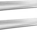 Hally Stainless Steel Shelf 2 Pack Wall Mounted Metal Shelves 10"x 48" NSF