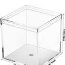 12 Pcs Clear Acrylic Box,Plastic Square Cube Boxes with Lids,Small Acrylic Storage Boxes Display Case Container for Candy Jewelry Tiny Items(Square,3 x 3 x 3)
