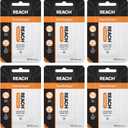 REACH Dentotape Waxed Dental Floss Tape, Unflavored, Extra Wide Floss, Shred & Frey Resistant, Plaque Remover for Teeth, Easy on Gums & Teeth, Oral Care, PFAS Free, for Adults & Kids, 6 Pack, 100 yd