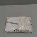 White Gold Tropical Palm Leaves Shower Curtain Abstract Banana Leaf Copper Chic Modern Botanical Plant Nature Aesthetic Bathroom Decor Waterproof Fabric 72Lx72W Inch with 12PCS Hooks