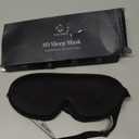 Nox Sleep 3D Sleep Mask for Men, 100% Blackout Eye Mask for Sleep, Ice Silk Adjustable Sleeping Mask for Side Sleepers, Soft Breathable Blindfold, Perfect Sleep Mask for Travel & Women (Black)