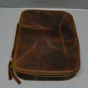 ELIZO Leather Bible Cover for Men Bible Case Women Holder Carrying Organizer Wrap Sleeve Protector Christian Religious Gift Cross Bookmark  Large Antique Brown