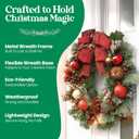 5-Pack 14 Inch Wire Wreath Frame Round Metal Wreath Form with Ring Design for DIY Crafts, Floral Projects, and Home Decor Dark Green Wire Frame for Christmas Holiday & Weddings