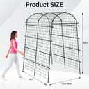 Garden Arch Trellis for Climbing Plants, Adjustable Tunnel Trellis 7.4FT Tall & 5.7 FT Depth, Metal Plant Support Garden Trellis Arch for Outdoor Climbing Vine,Vegetable, Fruit, Flower