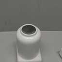 White Vase, Ceramic Ribbed Vase for Flowers and Pampas Grass, 8 Inch Simple Modern Table Vase for Home Office Bedroom, Living Room Kitchen Decor