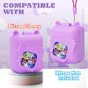 2 x MGZNMTY Silicone Case for Bitzee Disney Interactive Toy Digital Pet and Case, Protective Skin Cover for New Bitsy Electronic Virtual Pet (Purple)