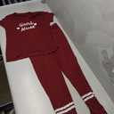 Ekouaer Womens Pajamas Set 2 Piece Lounge Pj Set Short Sleeve Sleepwear Tops with Joggers Pants Loungewear Print Nightwear, Medium