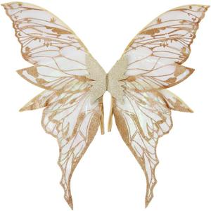 Oprtuisi Adult Fairy Wings, Shiny Transparent Princess Wings, Halloween Costume Accessory for Ideal for Cosplay, Party, Black