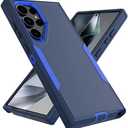 Pack Of 8 ZX Zenixy for Samsung Galaxy S24 Ultra Case, Heavy Duty Shockproof Protective Phone Case with Dual Layer Protection, Navy Blue