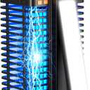 Solar Bug Zapper Outdoor,2 in 1 Mosquito Zapper Cordless & Rechargeable, 4200V Portable Fly Zapper Insect Trap with Reading Lamp for Camping Patio Backyard Garden (orange+black)