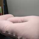 Momcozy Pregnancy Pillows for Sleeping, U Shaped Full Body Maternity Pillow for Side Sleeping - Support for Back, Legs, Belly, HIPS, 57 Inch, Pink