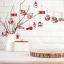 2 x Leinuosen 50 Pcs Christmas Wood Ornaments Vintage Christmas Wooden Hanging Ornaments Xmas Tree Hanging Decoration Set for Xmas Holiday Party Decorations(Love Heart) (Pink)