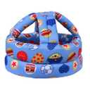 TORASO Baby Helmet, Baby Infant Head Helmet for Crawling, Head Cushion Bumper Bonnet, Soft Headguard for Toddler Learning to Walk, Blue Footballs (1)