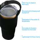 2 Pack Tumbler Carrier Holder Pouch for All 30oz Stainless Steel Travel Insulated Coffee Mug,DanziX Neoprene Sleeve with Carrying Handle,Fit for YETI Rambler Ozark Trail Rtic and More-Black Blue