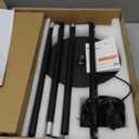 Nukanu Floor Lamp with Remote Control,Bright Floor Lamps for Living Room/Bedroom/Office, Stepless Adjustable 3000K-6000K Colors and 10-100% Brightness,Standing Light with Foot Switch (Black)