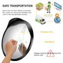 Angooni 16" Convex Driveway Mirror, Upgrade Wide Angle View, Adjustable Blind Spot Mirror, Traffic Mirrors, Security Mirrors Indoor and Outdoor, Parabolic Safety Mirrors