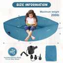 Sensory Chair Inflatable Peapod Canoe, 60" Sensory Pod Sitting for Autistic Children, Therapy Pea Pod for Children, Sensory Peapod Includes Electric Air Pump, Green