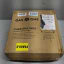 GasOne 14-inch Portable Charcoal Barbecue Grill with Thermometer Lux Brown