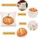 ZWJD Fall Pillow Covers - 20x20 Set of 4 Farmhouse Decor Pillows With Pumpkin, Maple Leaves and Hello Autumn Designs for Porch, Couch, Bed