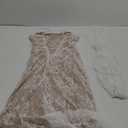 Medium Size Women Vintage Cream Lace Maxi Dress Romantic Long Sleevees Lace Bodycon Dress