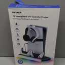 PS5/Slim/Pro Stand for Disc & Digital Console, PS5 Cooling & Charging Station with RGB Lights, PS5 Controller Charger Built-in 3 Level & AUTO Adjustable Fan, PS5/Slim/Pro Accessories Comes 3 USB Ports (Black & White)