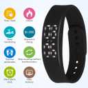 Mikikit Mens Wrist Wristwatch Bracelet Men Silicone Simple Sport Digital Watch Adjustable Smartwatch Mens Watches for Strap LED Black Electronic Digital Alarm Clock