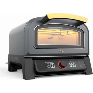 Current Model P Smart Electric Pizza Oven, 12-Inch, 850F Max, Multiple Cooking Modes, App Connectivity for Temperature Monitoring & Custom Cooking Times, Compact for Indoor & Outdoor Use, Slate