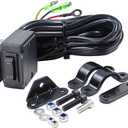 12V Toggle Winch Rocker Thumb Switch with Handlebar Control Line Mounting Bracket Kit Winch Switch for ATV UTV | Fits for Polaris Sportsman RZR Warn Badlands Arctic Cat Champion KFI Ramsey Master Lock