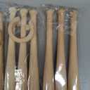 4 Pcs Mini Baseball Bats, Unfinished Mini Baseball Bat 6 Inch Unpainted Small Wooden Bats Baseball Stand Display Holder for DIY Craft Projects Painting Keychain Accessories Sports Party Favors, 1 Damaged Ring/1 Missing Ring
