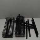 Consumest Over The Door Shower Caddy - 5 Tier Adjustable Shower Organizer Hanging with 2 Toothbrush Holders & 4 Hooks, Rustproof Organizer Shelf, Storage Rack for Bathroom, Black