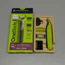 Philips Norelco OneBlade 360 Hybrid Face + Body, Electric Beard Trimmer, Shaver and Body Groomer, with 360 Blade Technology, 1x 360 Blade for Face, 5in1 Adjustable Comb, 1x Body Kit, Model QP2834/70 (Black/Lime Green)