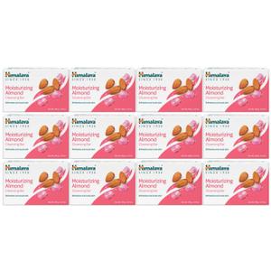 Himalaya Moisturizing Almond Cleansing Bar Soap, Almond Soap Bars for Face and Body, Face Soap Bar, Face Wash Bar, Bath Soaps, Soft Skin, Moisturize Skin, Revitalize and Rejuvenate, 4.41 oz, 12 Pack