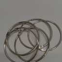 6 Pack 4 Inch Loose Leaf Binder Rings Extra Large Nickel Plated Steel Key Keychain Book Metal Rings for Home Office Index Cards Receipts Memos Files DIY Photos Craft Supplies