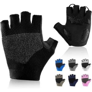 Cycling Gloves for Men Women, Half Finger Bike Gloves for Biking, Gym, Weight Lifting, Rowing, Riding, Outdoor Sports (X-Large, Black)