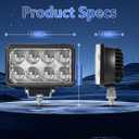 1 Pack High Power Led Light Bar Rectangular with Projector Len, Yellow Auxiliary Light Barled, Lights for Car Truck Boat SUV ATV Auxiliary Work Light