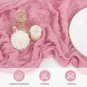 10 Pack Cheesecloth Table Runner 20 x 120 inch Long Boho Gauze Table Runners 10FT Semi Sheer Table Runner for Wedding Decor, Baby Shower, Birthday Party, Banquet (Dusty Rose)