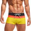 Taddlee Swimsuits Men's Swim Boxer Trunks Sexy Swimwear Square Cut Board Shorts (Xy02, XL)