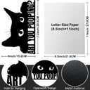 2 x are You Pooping Black Cat Bathroom Decor Wall Art,12x6 Inch Funny Restroom Metal Sign Animal Bathroom Wall Art for Toilet, Cat Lover Gifts for Women Home Decor