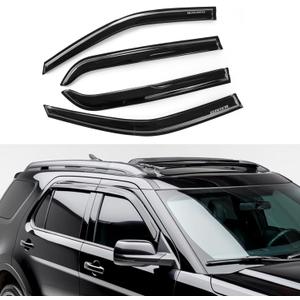 Rain Guards Side Window Visor Vent Outside Mount Fits for Ford Explorer 2011 2012 2013 2014 2015 2016 2017 2018 2019