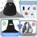 SlowTon Dog Carrier Sling - Thick Padded Shoulder Strap Adjustable Dog Carriers for Small Dogs, Puppy Carrier Purse for Pet Cat with Front Zipper Pocket Safety Belt Machine Washable (Black M)