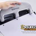 Bostitch Office EZ Squeeze 3-Hole Punch, 20 Sheet Capacity, Reduced Effort, No Jam Technology, Silver