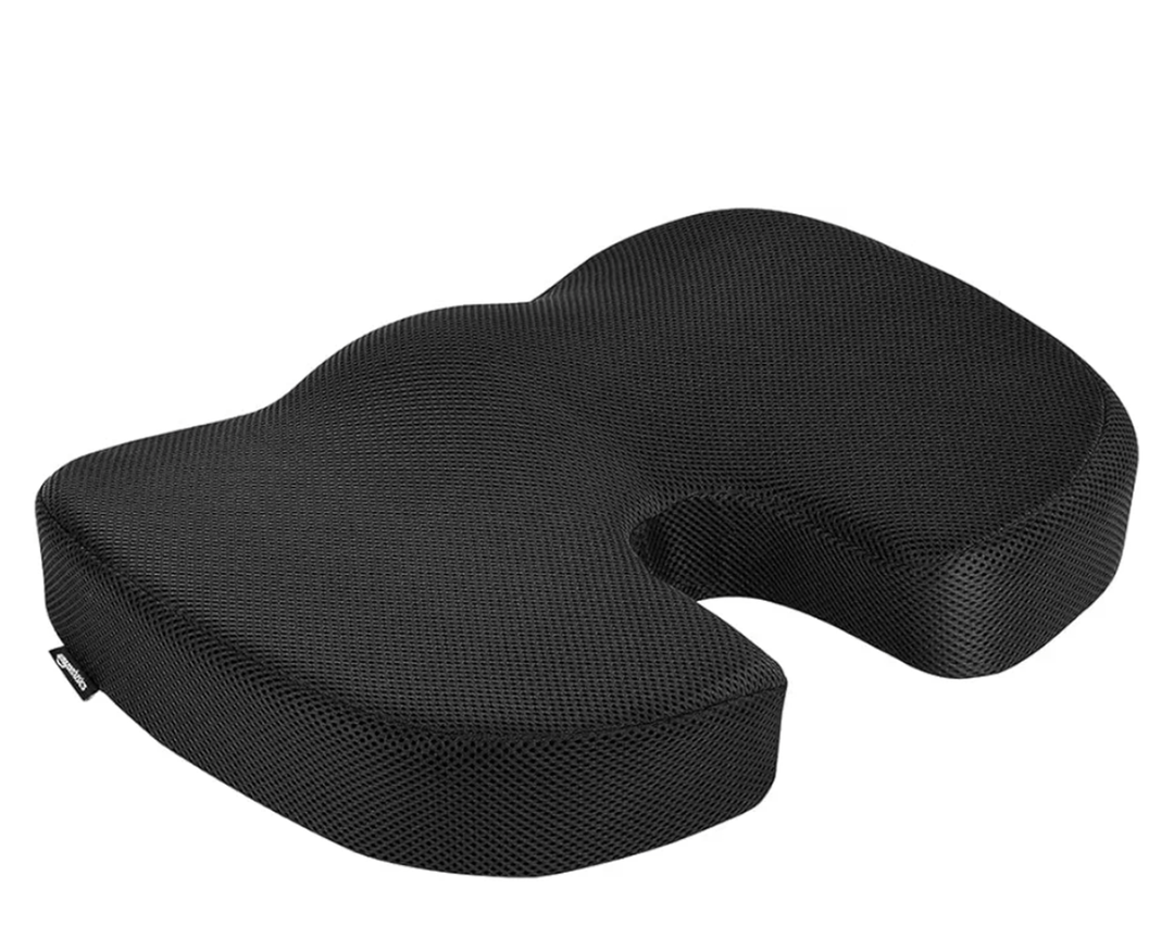 Comfortable Seat Cushion for Office Chairs, Enhanced Memory Foam, Black