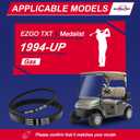 EZGO Drive Belt & Starter Belt, Golf Cart Drive Belt & Starter Generator Belt Kits Fit 1994-UP EZGO TXT Medalist 4 Cycle Gas, Replace OEM 72024G01 72025G01 72054G01 26414G01