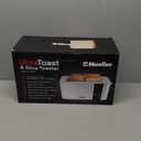 Mueller UltraToast Full Stainless Steel Toaster 4 Slice, Long Extra-Wide Slots for Bagels and Waffles, 6 Browning Levels, LED Display, Cancel/Defrost/Reheat Functions & Removable Tray, Kitchen Gadgets