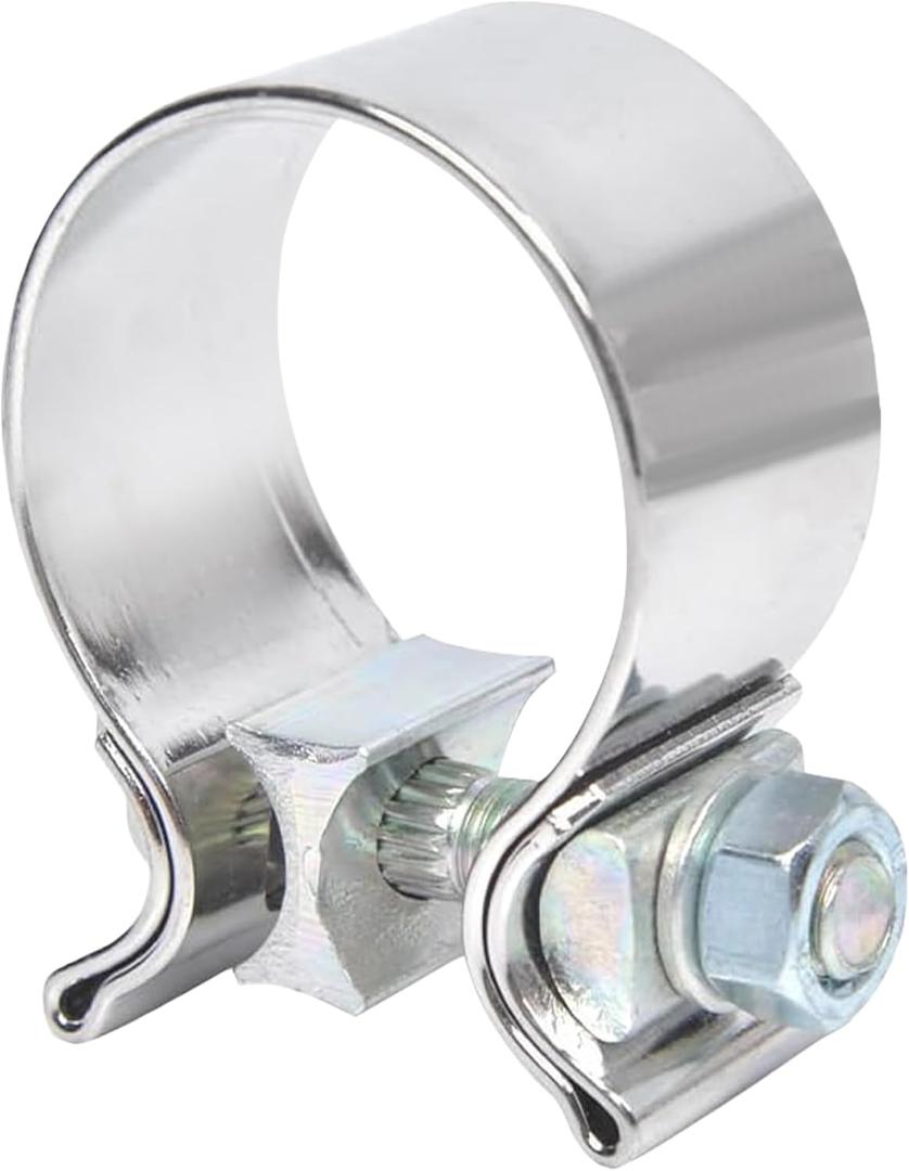 Bylikeho Exhaust Clamp,2.5" Stainless Steel Exhaust Clamp,Car Accessories Narrow Band Muffler Clamp,Exhaust Pipe Clamp Butt Joint Narrow Band Exhaust Seal Clam,Use for Exhaust System(2.5 Inch)
