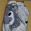 Westinghouse Electric Blanket Throw Size, Soft Plush Sherpa Heated Blanket with 6 Heating Levels & 2-10 Hours Auto-Off, Machine Washable, 50x60 inches, Grey