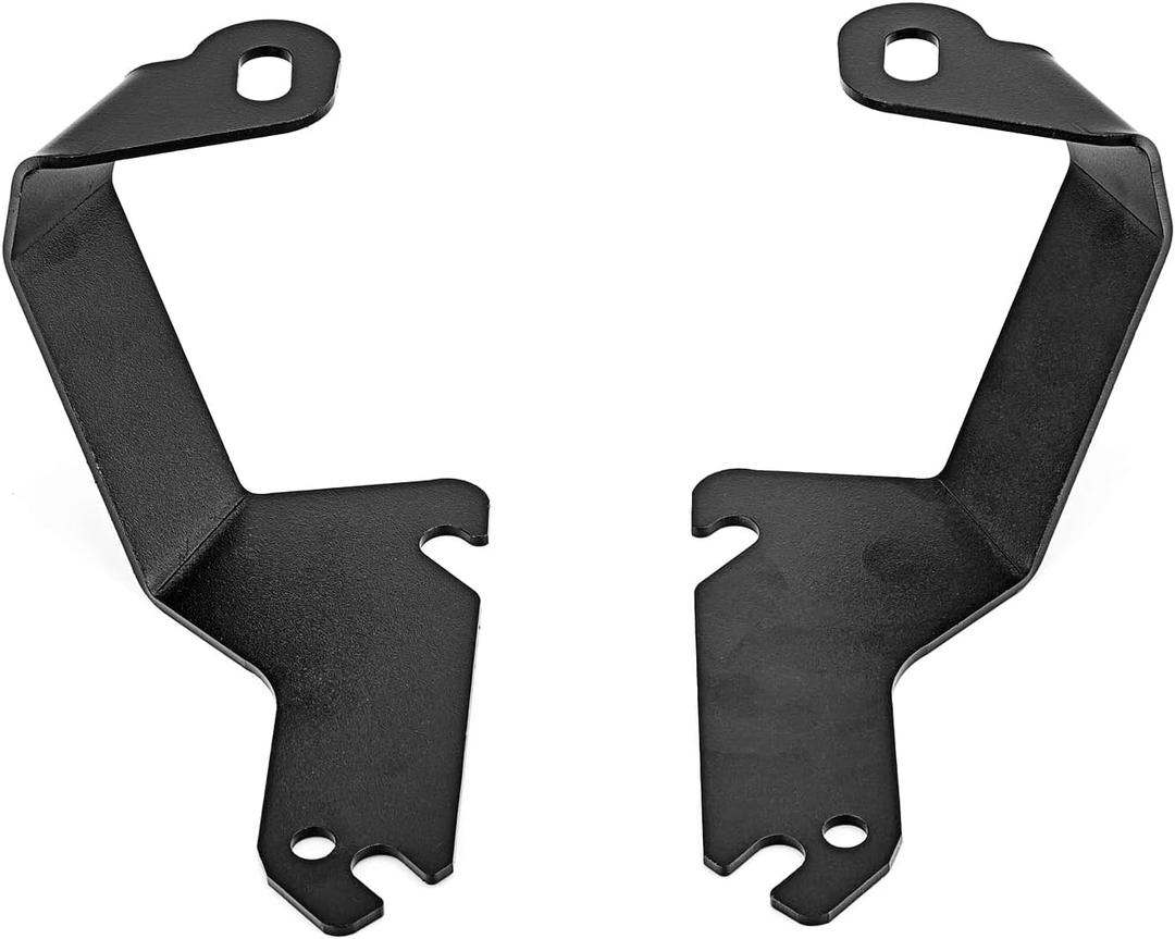 WeiSen Engine Cowl Hood Panel Ditch Light Mount Brackets & Whip Antenna for Offroad Compatible with Chevrolet Silverado 1500 1999-2006