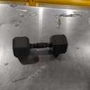 CAP Barbell 20 LB Rubber Coated Hex Dumbbell Hand Weight - Single | Black Handle