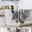 High-Sided Stainless Steel Cat Litter Box, Low Entry, Odor-Free, Non-Stick
